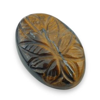 Tygrysie oko kaboszon carving 27x19 mm nr 10