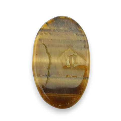 Tygrysie oko kaboszon carving 28x17 mm nr 14