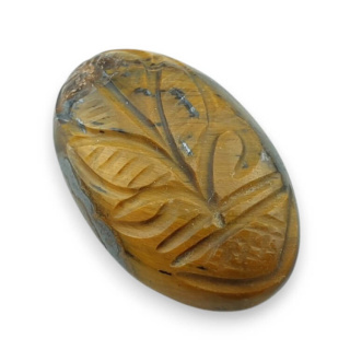Tygrysie oko kaboszon carving 28x18 mm nr 20