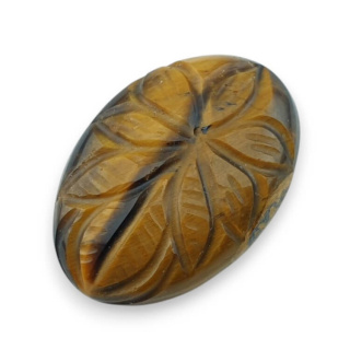 Tygrysie oko kaboszon carving 28x19 mm nr 17