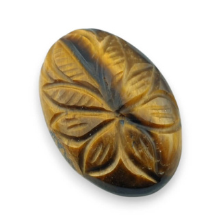 Tygrysie oko kaboszon carving 28x19 mm nr 17