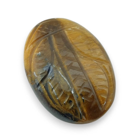 Tygrysie oko kaboszon carving 28x20 mm nr 11