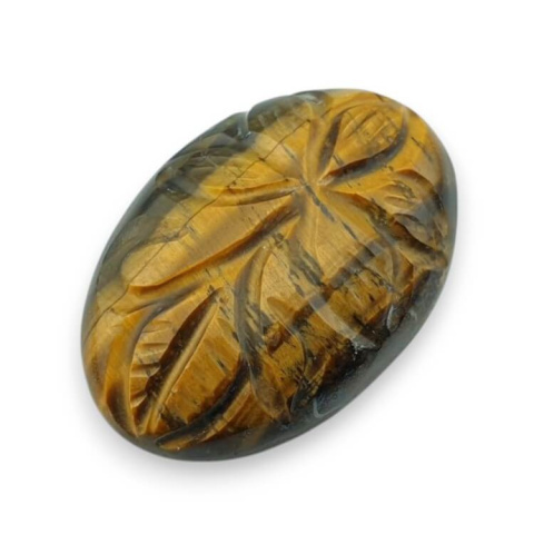 Tygrysie oko kaboszon carved 29x20 mm nr 1 Tygrysie oko kaboszon carved 29x20 mm nr 1