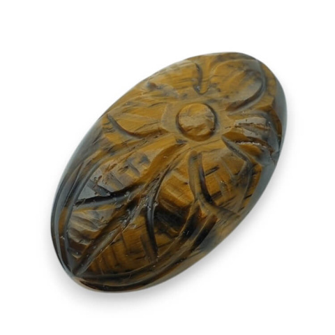 Tygrysie oko kaboszon carved 30x18 mm nr 15 Tygrysie oko kaboszon carved 30x18 mm nr 15