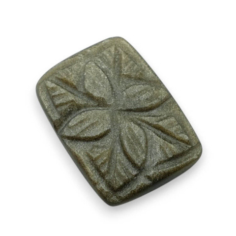 Obsydian złoty kaboszon carved 23x16 mm nr 7 Obsydian złoty kaboszon carved 23x16 mm nr 7
