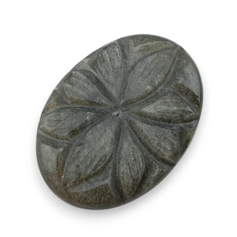 Obsydian złoty kaboszon carved 28x20 mm nr 19 Obsydian złoty kaboszon carved 28x20 mm nr 19