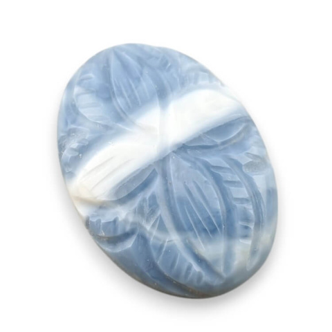 Opal niebieski kaboszon carved 26x18 mm nr 58 Opal niebieski kaboszon carved 26x18 mm nr 58