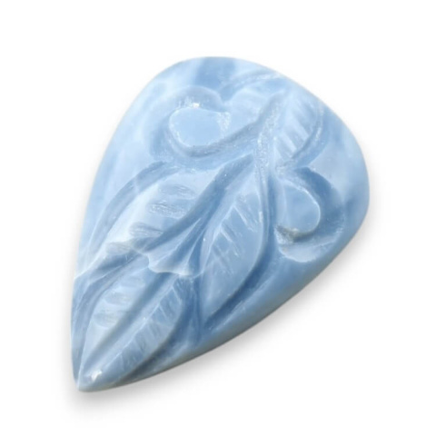 Opal niebieski kaboszon carved 26x19 mm nr 32 Opal niebieski kaboszon carved 26x19 mm nr 32