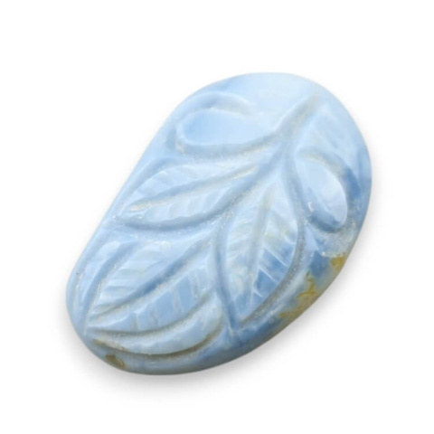 Opal niebieski kaboszon carved 28x18 mm nr 34 Opal niebieski kaboszon carved 28x18 mm nr 34