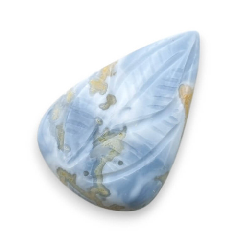 Opal niebieski kaboszon carved 29x19 mm nr 31 Opal niebieski kaboszon carved 29x19 mm nr 31