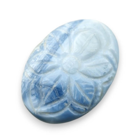 Opal niebieski kaboszon carved 29x20 mm nr 15 Opal niebieski kaboszon carved 29x20 mm nr 15