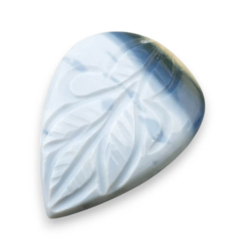 Opal niebieski kaboszon carved 29x21 mm nr 69 Opal niebieski kaboszon carved 29x21 mm nr 69