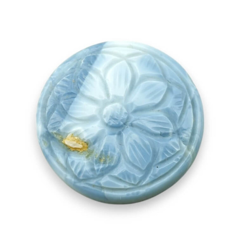 Opal niebieski kaboszon carved fi 29 mm nr 11 Opal niebieski kaboszon carved fi 29 mm nr 11