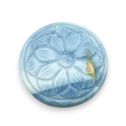 Opal niebieski kaboszon carved fi 29 mm nr 11 Opal niebieski kaboszon carved fi 29 mm nr 11