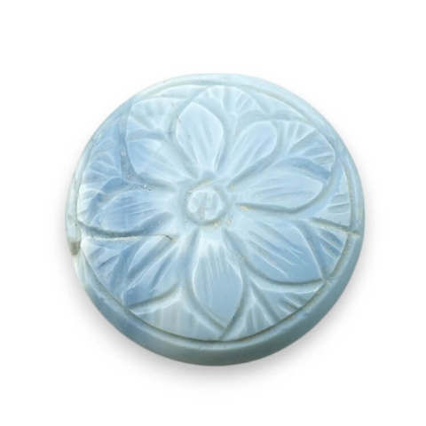 Opal niebieski kaboszon carved fi 29 mm nr 13 Opal niebieski kaboszon carved fi 29 mm nr 13