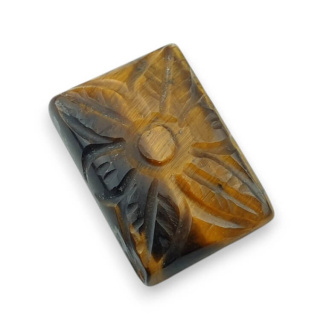 Tygrysie oko kaboszon carving 22x15 mm nr 31
