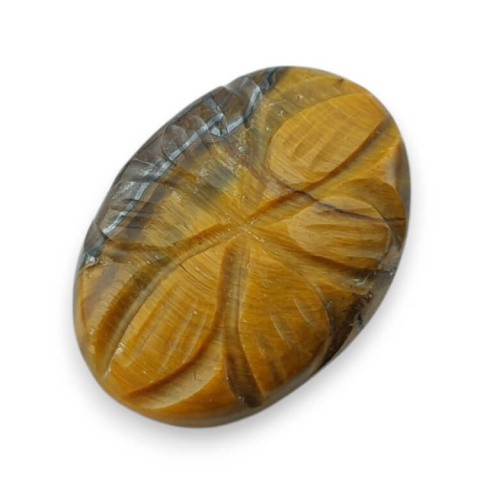 Tygrysie oko kaboszon carving 23x17 mm nr 50