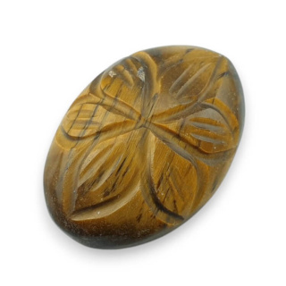 Tygrysie oko kaboszon carving 25x17 mm nr 22