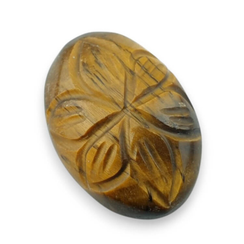 Tygrysie oko kaboszon carved 25x17 mm nr 22 Tygrysie oko kaboszon carved 25x17 mm nr 22