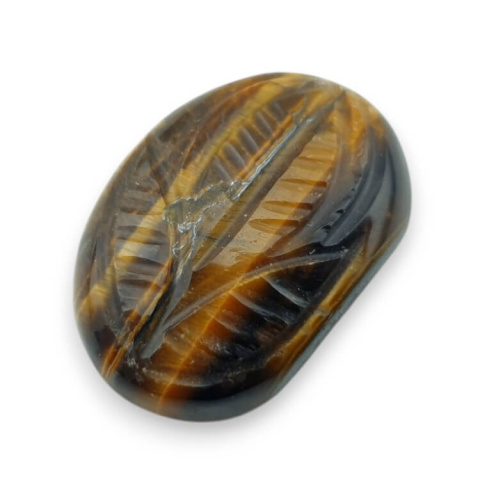 Tygrysie oko kaboszon carving 25x17 mm nr 69