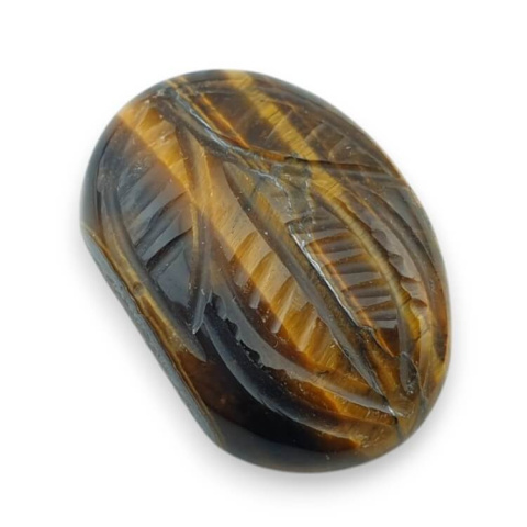 Tygrysie oko kaboszon carving 25x17 mm nr 69
