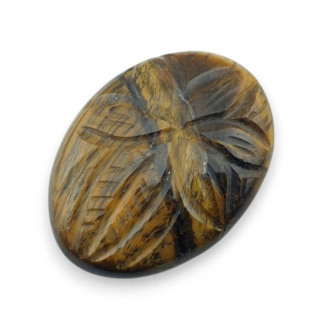 Tygrysie oko kaboszon carving 25x18 mm nr 70