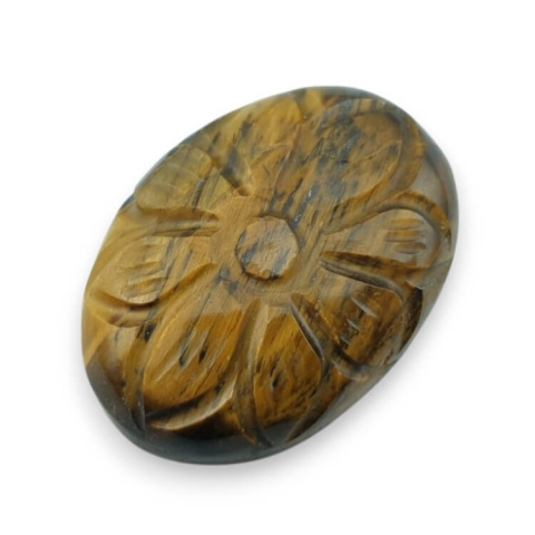 Tygrysie oko kaboszon carved 26x19 mm nr 33 Tygrysie oko kaboszon carved 26x19 mm nr 33