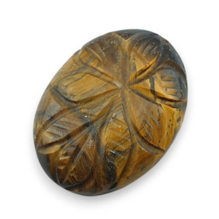 Tygrysie oko kaboszon carving 26x20 mm nr 24
