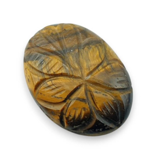 Tygrysie oko kaboszon carving 26x20 mm nr 24