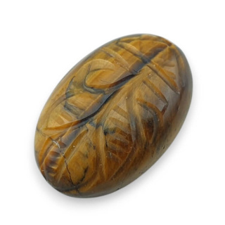 Tygrysie oko kaboszon carving 27x18 mm nr 40