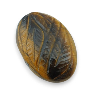 Tygrysie oko kaboszon carving 27x18 mm nr 41