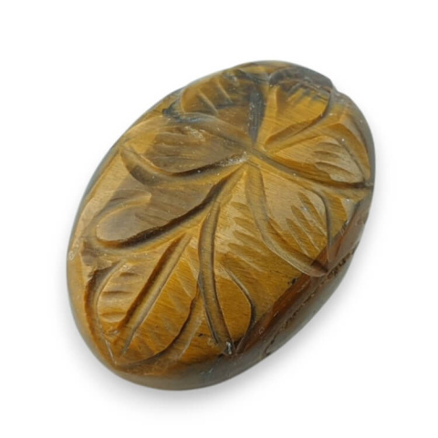 Tygrysie oko kaboszon carving 27x19 mm nr 67