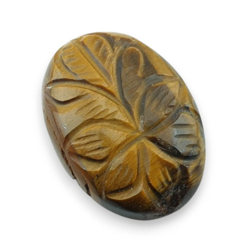 Tygrysie oko kaboszon carving 27x19 mm nr 67