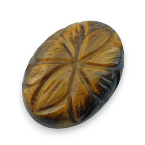 Tygrysie oko kaboszon carved 27x20 mm nr 52 Tygrysie oko kaboszon carved 27x20 mm nr 52