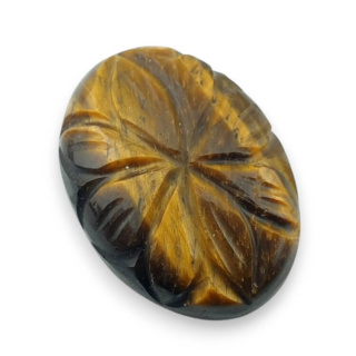 Tygrysie oko kaboszon carving 27x20 mm nr 52
