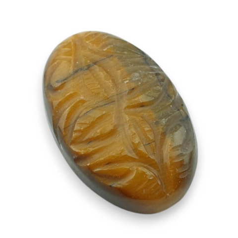 Tygrysie oko kaboszon carved 28x18 mm nr 55 Tygrysie oko kaboszon carved 28x18 mm nr 55
