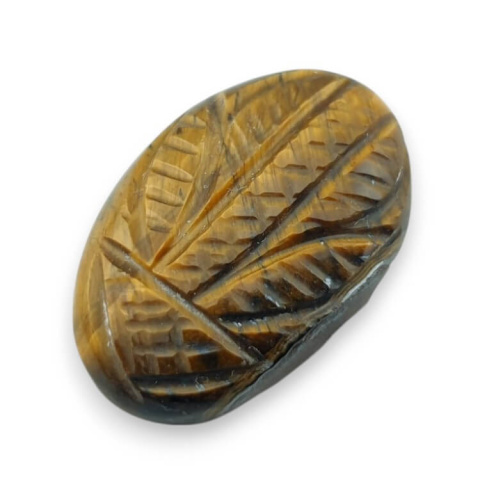 Tygrysie oko kaboszon carving 28x19 mm nr 32