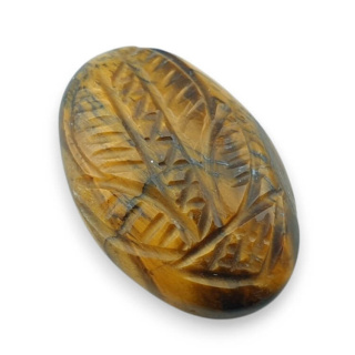 Tygrysie oko kaboszon carving 29x19 mm nr 38