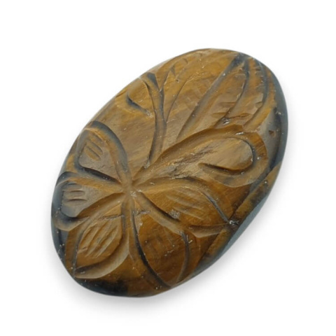 Tygrysie oko kaboszon carved 29x19 mm nr 43 Tygrysie oko kaboszon carved 29x19 mm nr 43