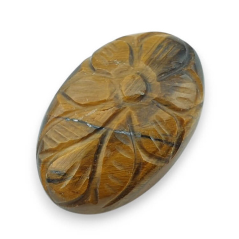 Tygrysie oko kaboszon carved 29x19 mm nr 51 Tygrysie oko kaboszon carved 29x19 mm nr 51