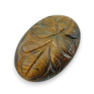 Tygrysie oko kaboszon carving 29x20 mm nr 23