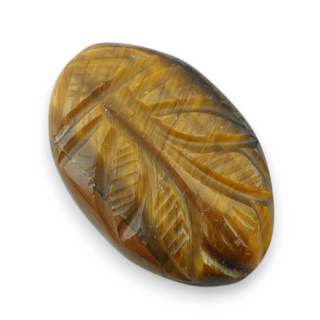 Tygrysie oko kaboszon carving 30x19 mm nr 45