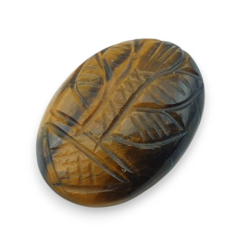 Tygrysie oko kaboszon carving 30x22 mm nr 39