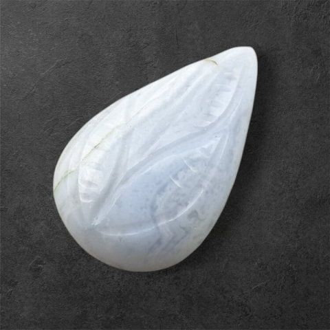 Agat blue lace kaboszon carved 25x15 mm nr 9 Agat blue lace kaboszon carved 25x15 mm nr 9