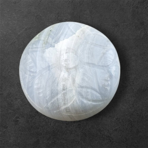 Agat blue lace kaboszon carved fi 26 mm nr 7 Agat blue lace kaboszon carved fi 26 mm nr 7