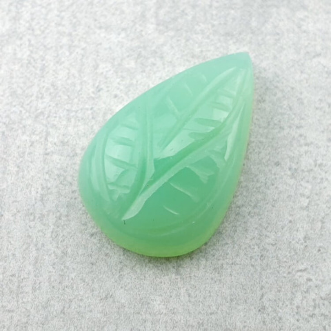 Chalcedon chryzo kaboszon carved 21x14 mm nr 86 Chalcedon chryzo kaboszon carved 21x14 mm nr 86