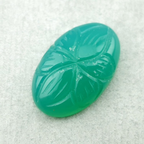 Chalcedon chryzo kaboszon carving 25x15 mm nr 76 Chalcedon chryzo kaboszon carving 25x15 mm nr 76