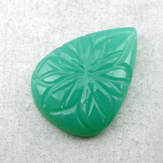 Chalcedon chryzo kaboszon carving 25x18 mm nr 12