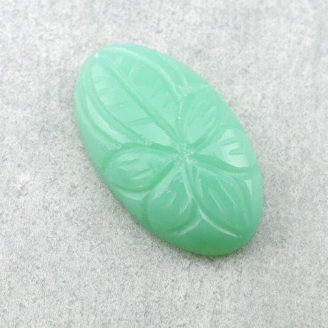 Chalcedon chryzo kaboszon carved 26x15 mm nr 48 Chalcedon chryzo kaboszon carved 26x15 mm nr 48