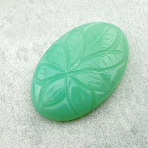 Chalcedon chryzo kaboszon carving 29x18 mm nr 1 Chalcedon chryzo kaboszon carving 29x18 mm nr 1